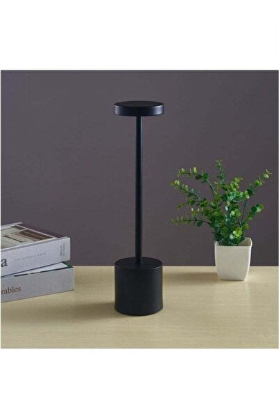 Bukela مصباح مكتبي معدني لاسلكي قابل لإعادة الشحن بقوة 6000 مللي أمبير في الساعة (أسود)