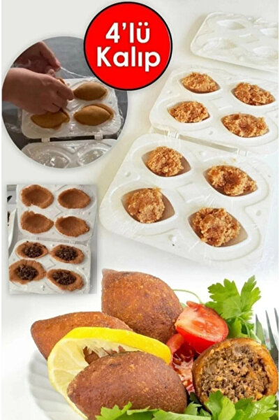 Tasarım Evi قالب فطائر اللحم العملي، 4 قطع، أداة تشكيل فطائر اللحم، قالب تشكيل العجين