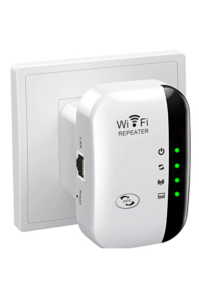 Sueva Wireless Signal Booster 2.4GHz 300Mbps, Extended Range 10m, LAN Slot, White