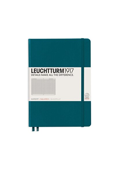 Leuchtturm1917 A5 Notebook Arithmetic Hardcover Pacific Green Leuchtturm