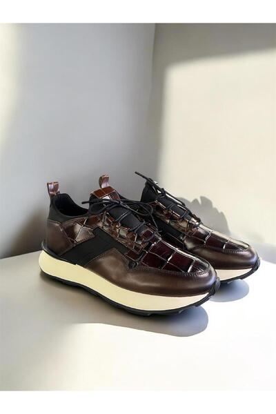 Serhat Özköroğlu حذاء LFR-F055 كروكو ميردان بني اللون