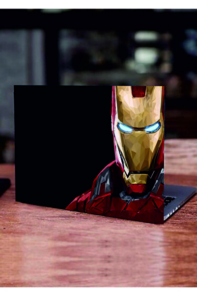 REKLAM016 Iron Man Tasarımlı Defter Tablet Laptop Pc Macbook Üzerine Kaplama ...