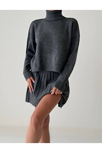 OYERGA MODA Women's Winter Skirted Two-Piece Set