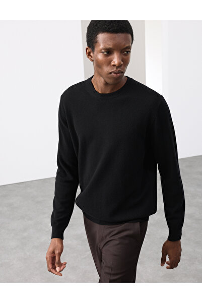 Marks & Spencer Saf Kaşmir Yuvarlak Yaka Kazak