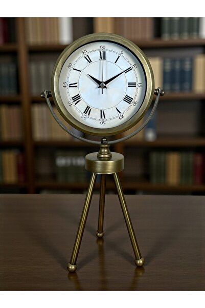 Marsilyan Zentime Eskitme Vintage Üç Ayaklı Masa Saati