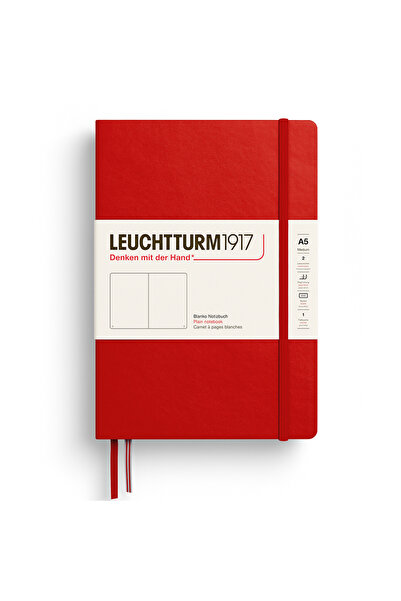 Leuchtturm Caiet A5 cu copertă cartonată simplă, roșu cireș