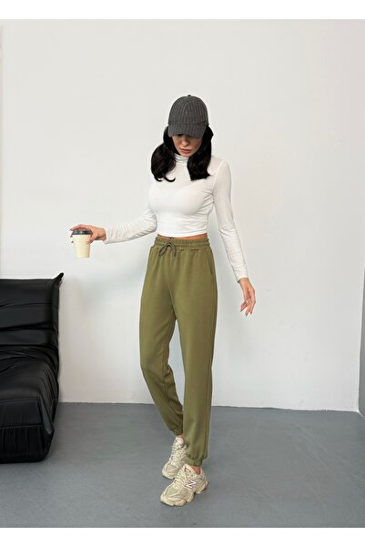 Lexsina Women's High Waist Elastic Leg Sweatpants