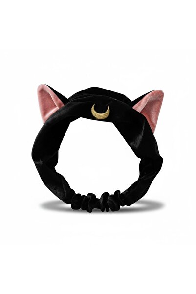 MODA Sailor Moon Kadife Kedi Kulağı Saç Bandı Makyaj Bandı Peluş