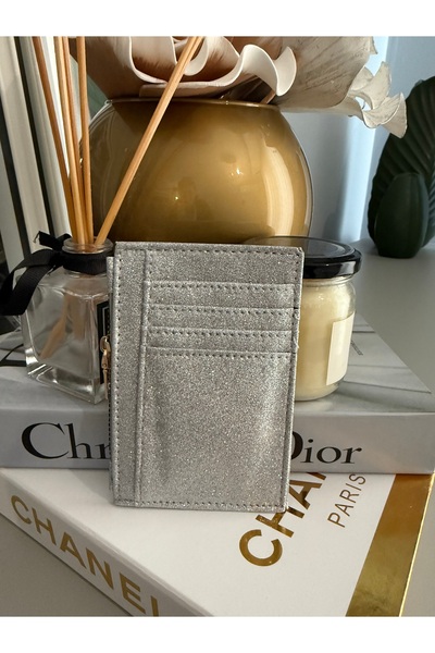 ilknurbutik Işıltılı Gümüş Simli Kartlık