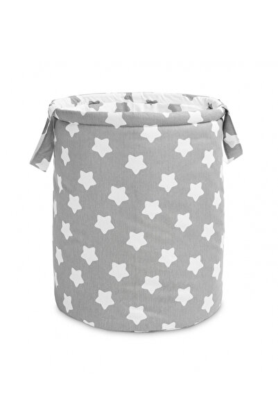 Sensillo Foldable cotton basket with reinforced double walls, two sides and handles for toys or children's clothes