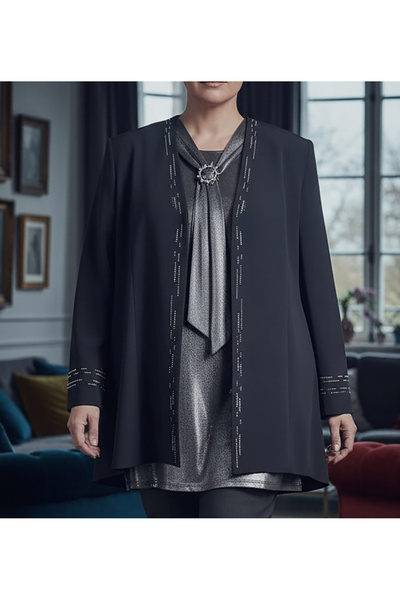 dml giyim Blouse with Brooch