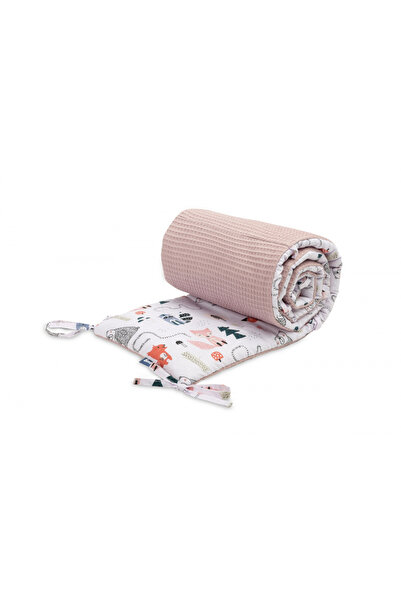 Sensillo Aparatoare pentru patut Waffle Fox Pink 180x30cm cu doua fete din bu...