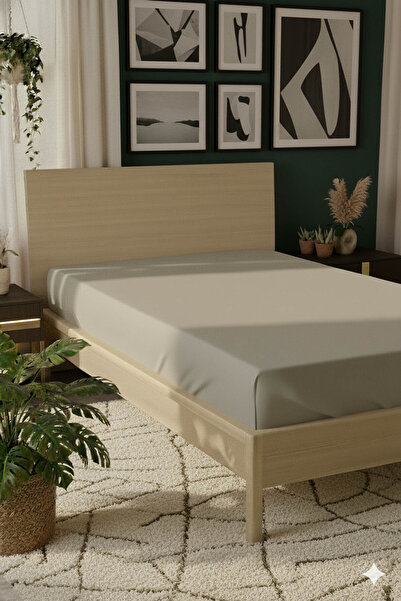 FAVORA 100% Cotton Ranforce Premium Single Plus Fitted Sheet - Mink