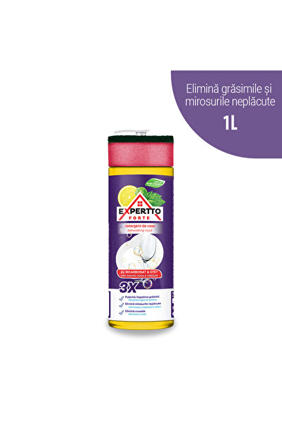 Expertto Detergent vase Forte, parfum de lamaie si busuioc, 1L