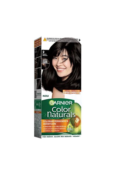 Garnier Color Naturals Set of 3 x Color Naturals 2.0 Ebony Black Permanent Ha...