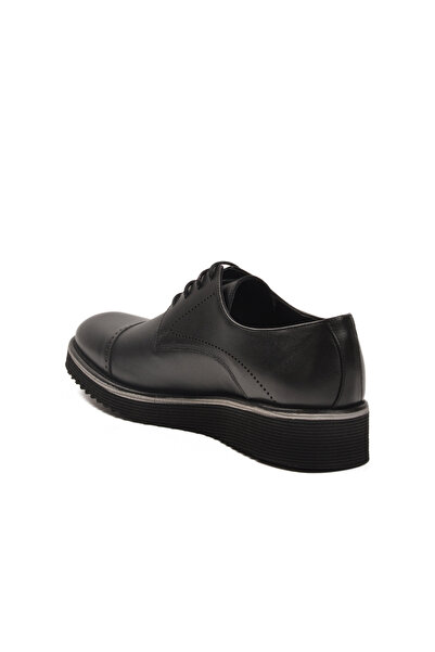 Fosco Μαύρα ανδρικά κλασικά παπούτσια από γνήσιο δέρμα 2928-K M