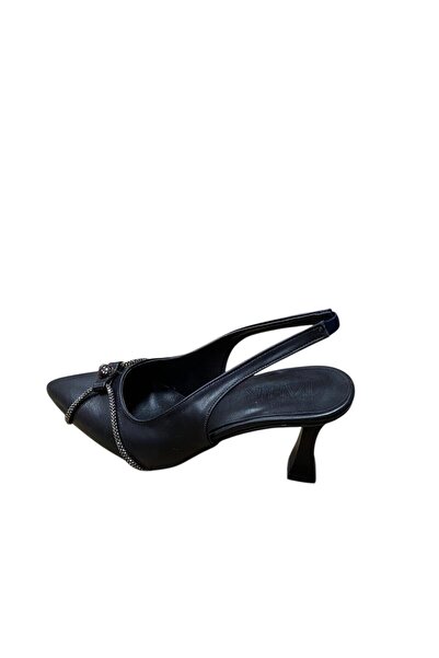 Tahir Women's Open Back Goblet Heel Stone Stiletto