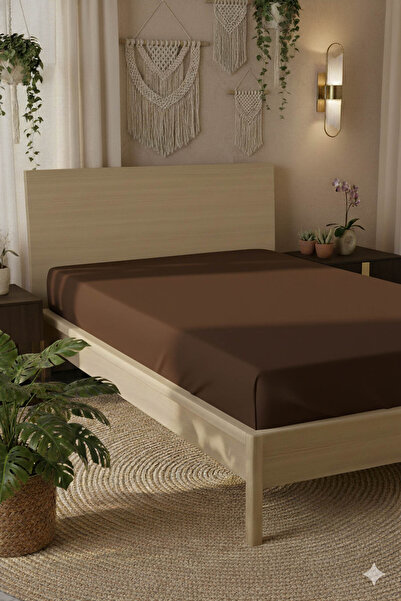 FAVORA 100% pamuk Ranforce Premium Jednokrevetno Plus Čaršav sa lastišem - Smeđa