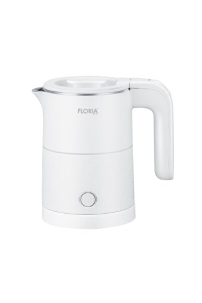 Floria ZLN-1735 Electric Kettle – 500 ml, 1000 W, stainless steel interior, double walls, white