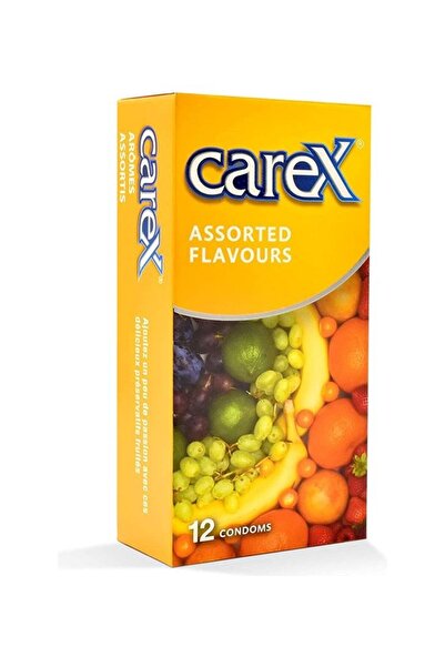 CAREX واقيات ذكرية بنكهات متنوعة | إحساس فاكهي لذيذ | ١٢ قطعة