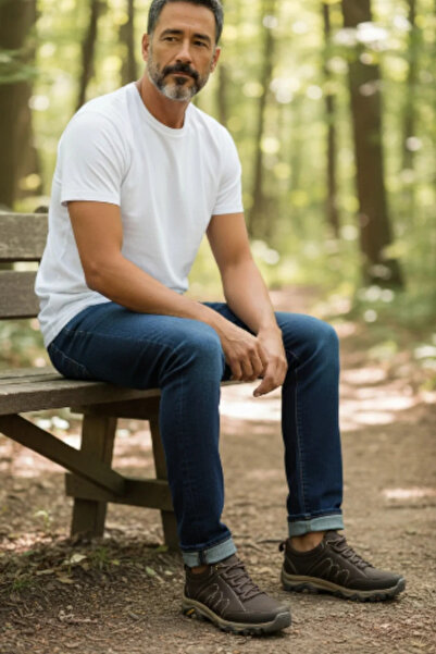 GokceKundura06 Men's Lace-Up Nubuck Outdoor Shoes