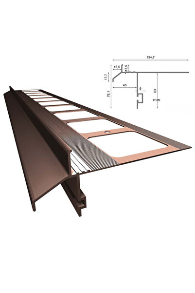 Renoplast K40 BROWN RAL 8019 profil pentru terase și balcoane