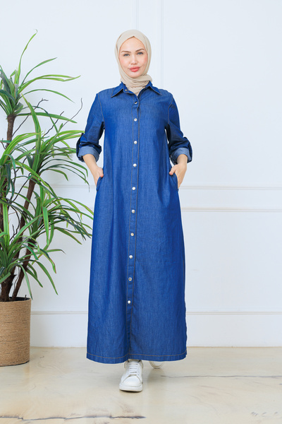 OKTAYUSTA COLLECTİON Casual Sports Slit Shirt Collar Snap Pocket Jami Ferace