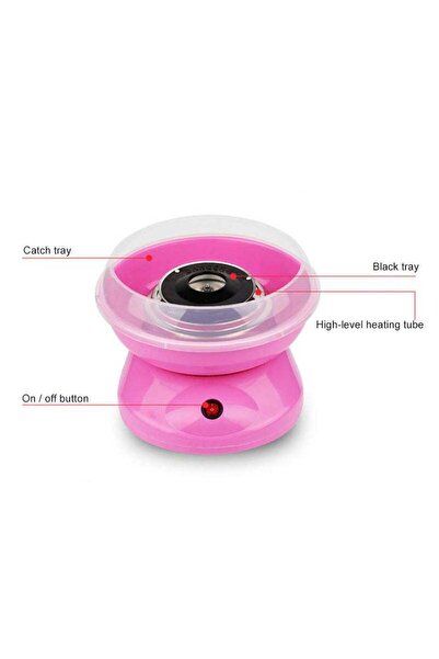Generic Mini Automatic Cotton Candy Maker Pink 26x13x26cm