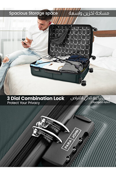 PARAJOHN Sparkle 28-Inch (Large) ABS Hard Case Checked-In Luggage Trolley Bag with 8 Spinner Wheels and Lock