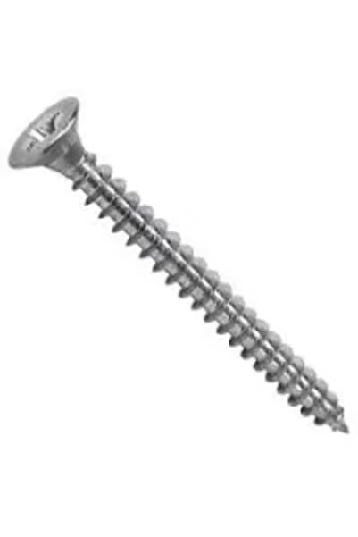 NO BRAND SEA countersunk head dowel screw 8.0x100/60 TX40 white zinc (50 pcs/box)