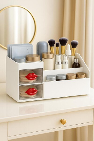 Dory Makyaj organizeri dudak kulp serisi beyaz