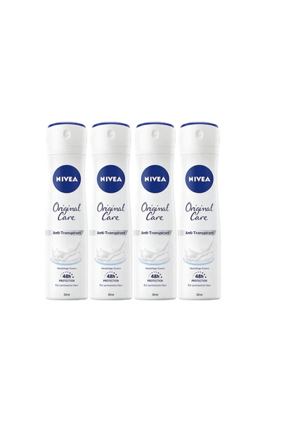 NIVEA Set 4 X Antiperspirant Woman Deo 150ml Original Care, 0% Alcohol