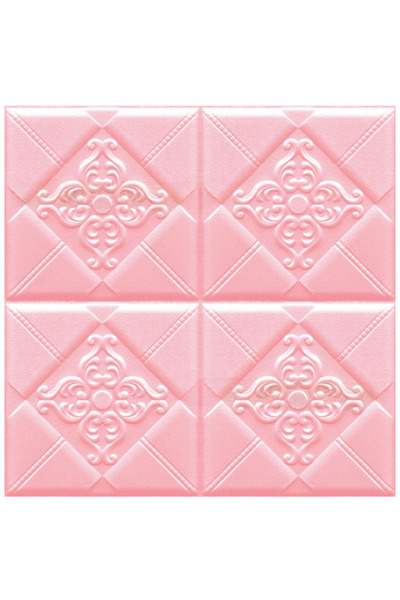 SDEPOT Set de 10 plăci de tapet S DEPOT®, grosime 3 mm, dimensiuni 69x69 cm, model elegant, roz