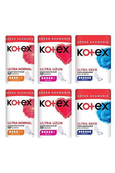 Kotex Ultra Normal - Long - Night 6-Pack Mixed Pack