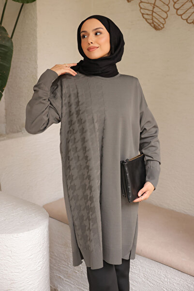 İmajButik Smoked Cold Yarn Mercerized Knitwear Tunic
