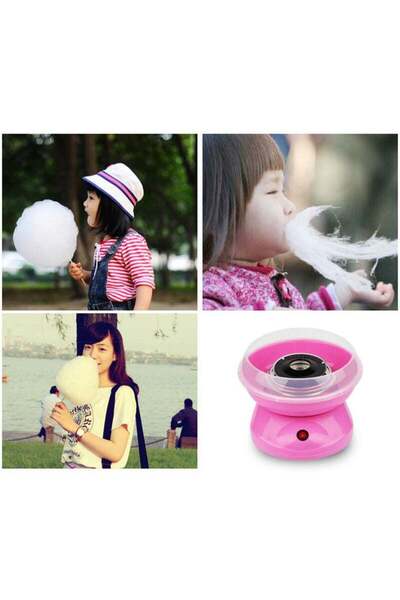 Generic Mini Automatic Cotton Candy Maker Pink 26x13x26cm