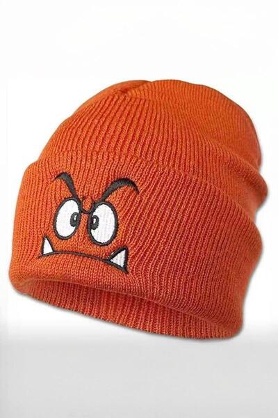 Karakedi Turuncu Super Mario Goomba Face Bere