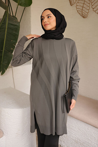 İmajButik Smoked Cold Yarn Mercerized Knitwear Tunic