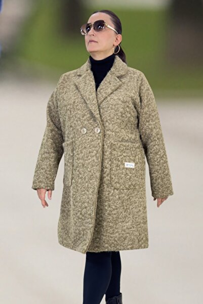 yagmurberen Original Italian Buklet Zra Model Large Size Women's Coat