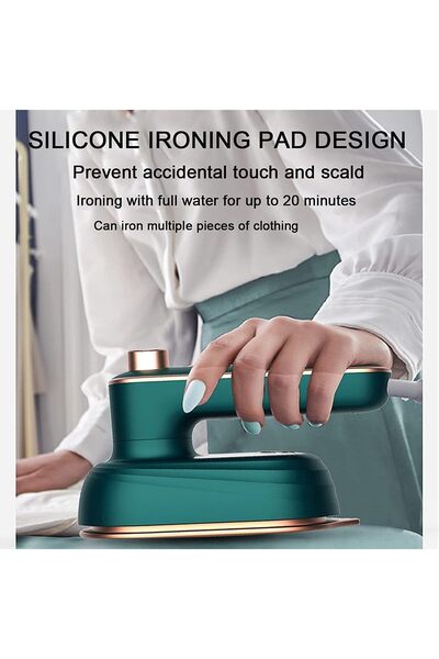 KADRAMA Portable Steam Iron - Hanging Ironing Machine Folded Dry & Wet Iron Machine for Clothes Size(Green)