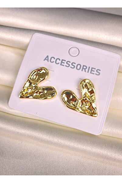 Jewelliss Women's Vintage Minimal Heart Model Steel Earrings Non-Tarnish
