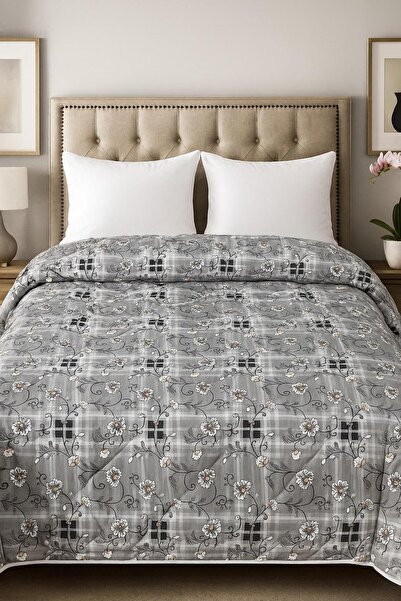 Bizdenuygunuyok لحاف مزدوج من السيليكون مقاس 195 × 215 – لحاف خفيف وناعم وملو...