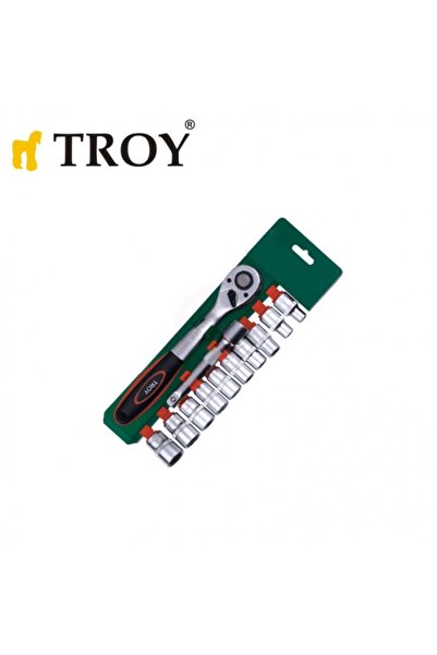 TROY 26137 طقم مقابس 1/2 بوصة، 12 قطعة