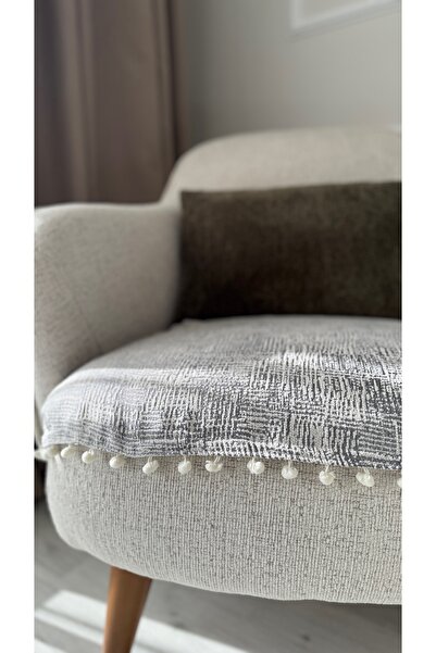 DİLETTO Pompom Patterned – Decorative, Soft Textured, Stylish Living Room Gra...