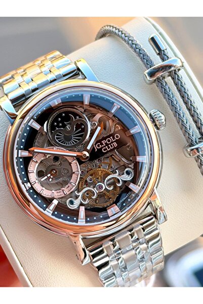 JG. Polo Club Jg.Polo Club Automatic Mechanism Italian Design Bracelet 5Atm Water Resistant Men's Wristwatch 02014.3