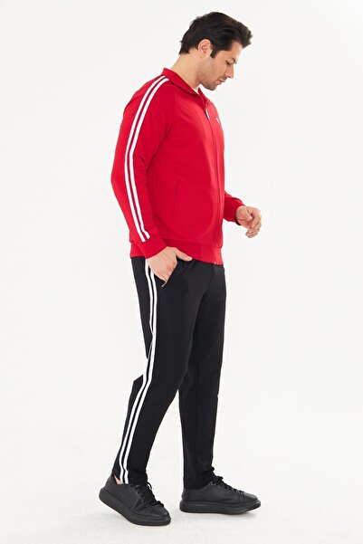 TRENDHİLL Men's Cotton Tracksuit Set Red 201550-K