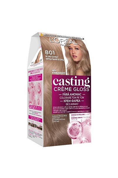 L'Oreal Paris Set 2 x Vopsea de Par Semi-Permanenta fara Amoniac Casting Creme Gloss 801 Blond Satin