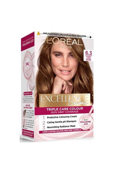 L'Oreal Paris Vopsea Permanenta cu Amoniac, 6.3 Blond Inchis, Excellence Creme