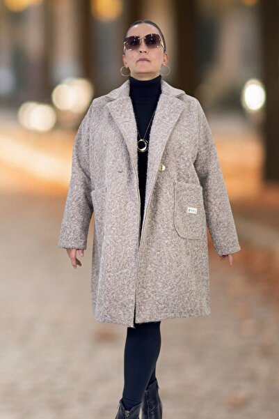 yagmurberen Original Italian Buklet Zra Model Large Size Women's Coat