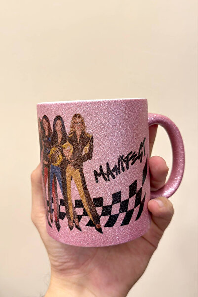 Namgo Pink Glitter Silvery Trophy Cup Manifest Amateur